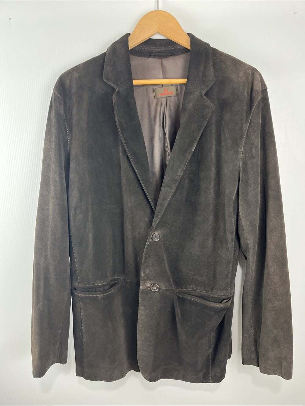 Danier Chocolate Brown Suede Blazer Womens Size L